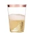 Import 100 Rose Gold Plastic Cups 12 Oz Clear Plastic Cups Tumblers Rose Gold Rimmed  Fancy Disposable Wedding Cups from China