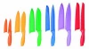 12-Piece Kitchen Knife Set, Bright (6 knives and 6 knife covers), C55-01-12PCKS