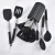 Import 12 piece stainless steel handle non-stick cooking tools silicone kitchen utensil set with holder from China