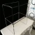 Import 1/2&quot; Clear Acrylic Shower Bench Acrylic Bathroom Vanity Stool from China