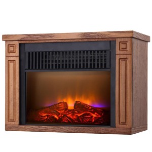 13 inch Freestanding Portable 3d flame wooden ELECTRIC HEATER fireplace MDF
