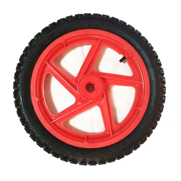 14 inch 5 spokes plastic pneumatic wheel