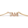 18k Gold plated Custom Personalised Iced out Zircon Name Necklace