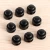 2 Hole Cord Lock Clamp Toggle Button Clip Stopper Spring Buckle Shoelace Backpack Bag Parts Accessories Black 11x17mm