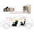 2 in 1 Fabric Rear view Car Back Seat Baby Mirror with Backseat Ipad holder