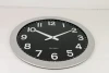 20 Inch Minimalist Silver Frame Modern Black Dial Silent Ultra Thin Wall Clock
