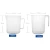 Import 200ml 250ml 500ml 1000ml 2000ml lab equipment mug cups graduated measuring plastic Beaker with plastic handle from China