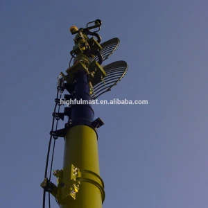 2015 hot sale small portable lightweight mobile antenna mast and telescopic telecom tower