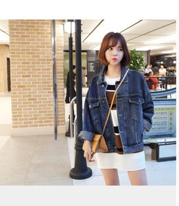 2017 hot selling cool fancy wholesale customized female jeans denim jacket girls women short coat model