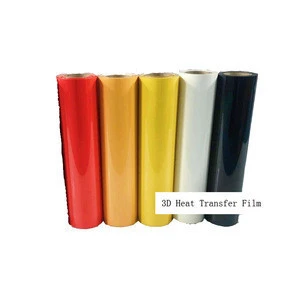 2019 New Color Factory wholesale 50cm*25m PU 3D Heat Transfer Film High Quality PU Vinyl Film RB-VD50
