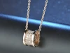 2020 Fashion Women Girls Necklace Zircon Pendant Rose Gold Clavicle Circular Ring Pendant Necklace