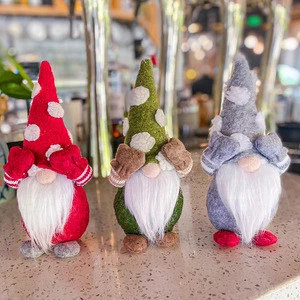 2020 Hot Sale Christmas Decoration Cute Sitting Long-legged Elf Festival New Year Dinner Party no face doll