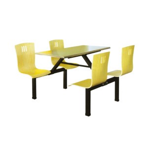 2020 hot sell fiberglass dining canteen table and chairs, Restaurant furniture, School canteen table set