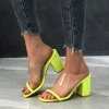 2020 new trendy high heels transparent thick heels wear sandals girl clear high heel shoes