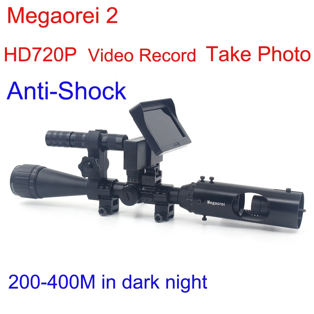2020 new upgrade Anti-Shock hunting night vision scope HD720p video record 200~400m distance with IR torch riflescope