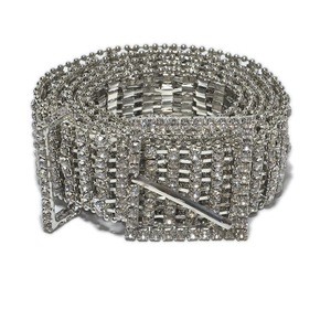 2020 wholesale European fashion women accessories belt crystal bling bling rhinestone fancy diamond belt stock gold silver