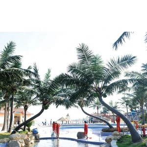 2021 Factory manufacture wholesale artificial coconut tree with S shape artificial tree artificial plants