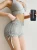 Import 2021 New arrival summer Street Casual solid color high waisted yoga fitness shorts sexy seamless soft workout gym shorts from China