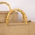 Import 2021 Shopper Bag Women Jute Hemp Linen Eco Bag Portable Bamboo Handle Shopping Handbags Recycling Tote Large Capacity from China