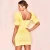 Import 2021 spring and summer fashion womens dress sexy tight yellow skirt Sexy Girl Dress from China