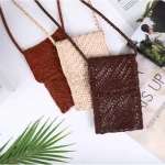 2024 Cowhide Coded Mobile Phone Bag Crossbody Mobile Phone Bag for Women