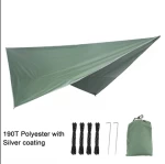 210T Nylon 2 Person Portable Outdoor Parachute Camping Nylon Tent Hammock Rain Fly Tent Tarp With Mosquito Net
