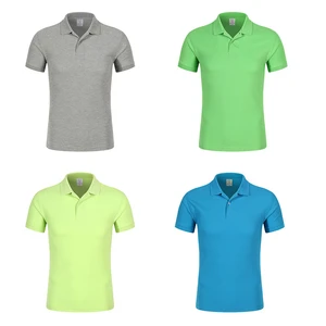 220 gram 100% cotton 12 plain colors summer  breathable polo shirt custom OEM men polo t-shirts
