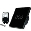 220v glass panel rf wireless remote switch controller led light switch