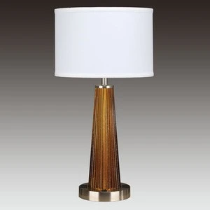 23"H Espresso Table Lamp with Paprika Hardback Shade and on/off rocker switch at column