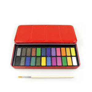 24 colors steel box/case watercolor artist water color paint watercolor set with tin