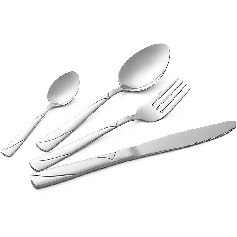 24pcs  Full Stainless Steel Cutlery Set Silverware Dinnerware in box