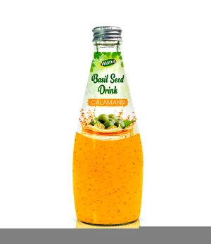 290ml Glass bottle Basil Seed Drink with Tamarind Juice for exports