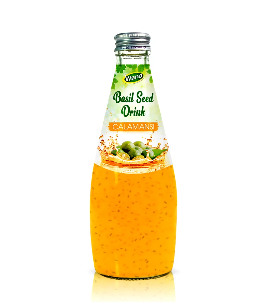 290ml Glass bottle Basil Seed Drink with Tamarind Juice for exports