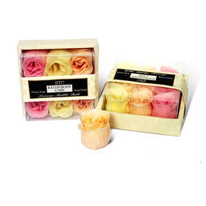 3 pcs rose shape for soap with dried flowers