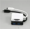 3 Port USB 3.0 Type C HUB With RJ45 Lan Ethernet Adapter