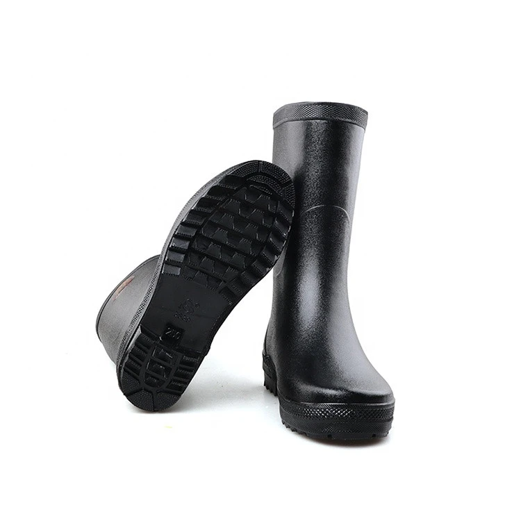 3539 black adult rubber safety rain boots gumboots