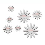 3D Acrylic Wall Stickers Flowers Mirror Wall Decal Posters Bathroom DIY Mural Home Decor