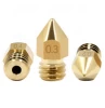 3D printer accessories extrusion head mk8 brass nozzle
