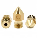 3D printer accessories extrusion head mk8 brass nozzle