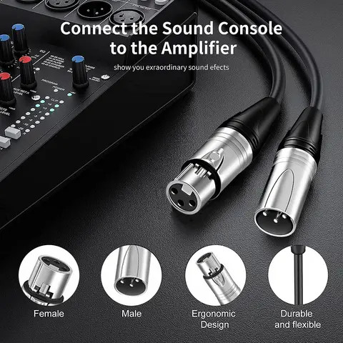 4 Channel 3-Pin XLR Male and Female to Single Ethercon Cable  Compact Cat6 Audio Over Ethernet XLR AES DMX Extender