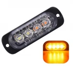 4 LED Strobe Warning Grille Flashing Breakdown Emergency Light Car Truck Beacon Lamp Amber Traffic Light