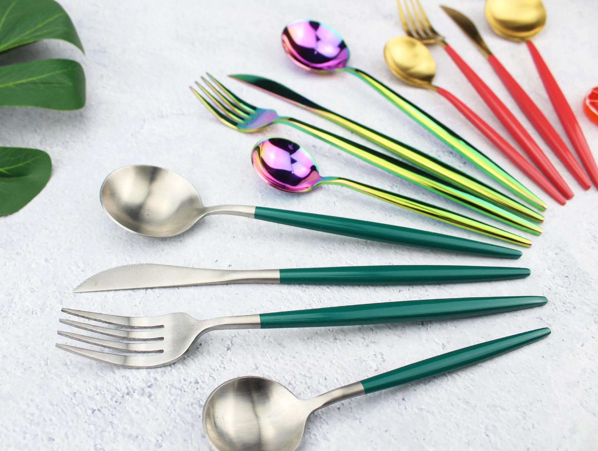 4 PCS/Set 304 Stainless Steel Cutlery Set Dinnerware Set Western Food Cutlery Tableware  Include Knife Fork Spoon