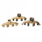 4 way Garden Hose Connector Brass Garden Water Hose Shut-off Faucet