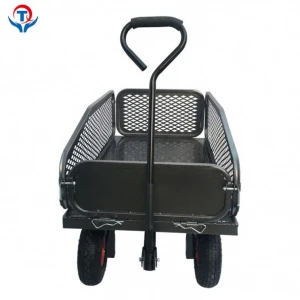 4 Wheel Folding Sides Platform Go Cart Beach Garden Tool Cart