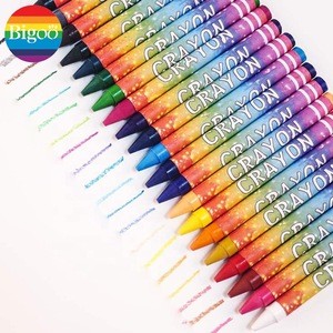 48 colors non-toxic oil wax crayons with custom logo low price for drawing and color filling