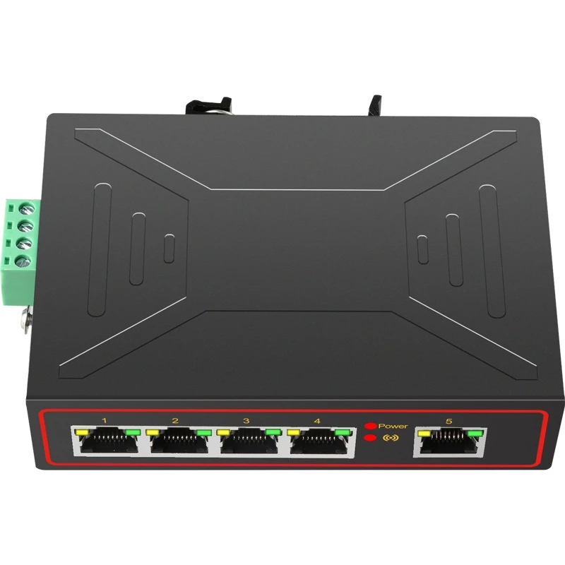 5 Port RJ45 Industrial Network switch 10/100Mbps Fast Ethernet Switch Megabit Full duplex/Half Duplex Factory price