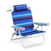 5 Position Adjustable Reclining  Aluminum Lightweight Portable Foldable Sun Beach Chair