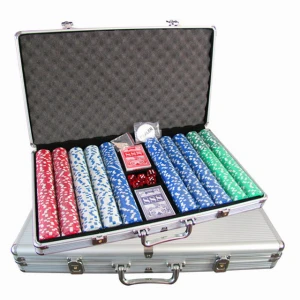 500 Poker Aluminum Chip Case Gambling Case with EVA foam