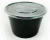 Import 500ml 650ml 750ml 1250ml Black Round Disposable Plastic Food Container with Lid from China