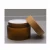 Import 50ml 150ml empty amber pet plastic cosmetic container bamboo texture cream jars from China